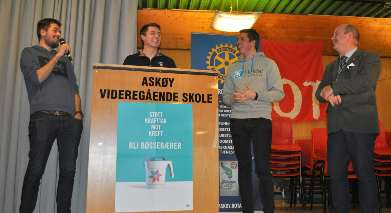 Trillingene Eirik, Brage og Trygve presentert på Yrkesmessen 2019, deltar på RYLA 2019